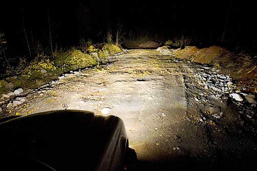 �DE: Stedet der kvinnen ble funnet, er en �de skogsvei i n�rheten av Skien fengsel.
