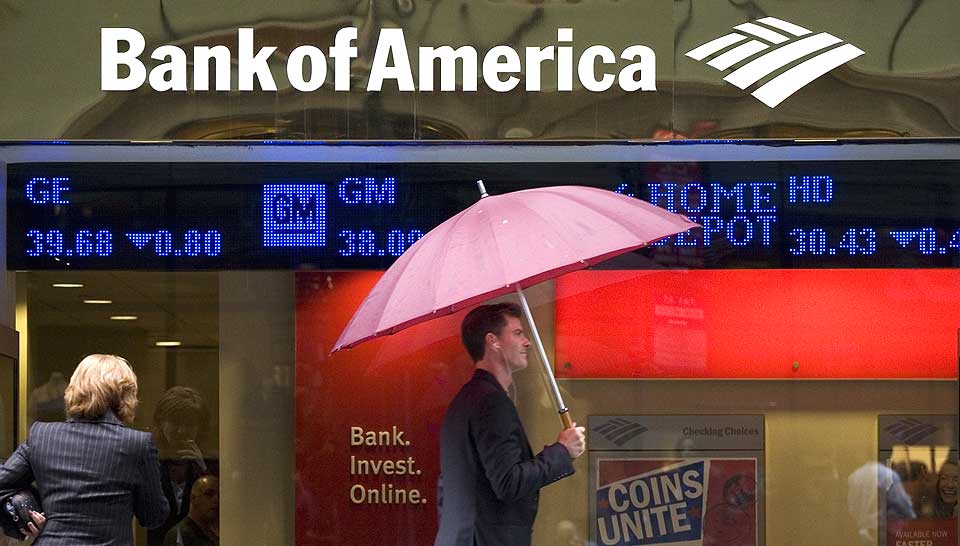 F�R HJELP: Bank of America er en av bankene som f�rst f�r merke myndighetenes tiltak mot finanskrisa i USA.