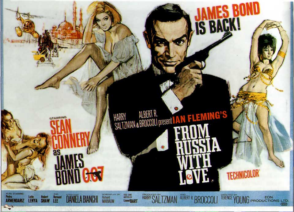 OMGITT AV KVINNER: Mens agent 007 James Bond er det soleklare midtpunktet, er det ogs� en selvf�lgelighet at han er omgitt av kvinner. I film nummer to, �From Russia With Love�, ble Bonds erobring spilt av Miss Italia 1960, Daniela Bianchi, mens to sig�ynerkvinner i fysisk h�ndgemeng om Bonds gunst utgjorde en sentral scene I filmen.