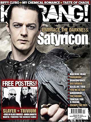 Satyricon ble det tredje norske bandet på forsiden av Kerrang!, og nå har albumet Volcano blitt kåret til et av 2000-tallets 50 beste album.