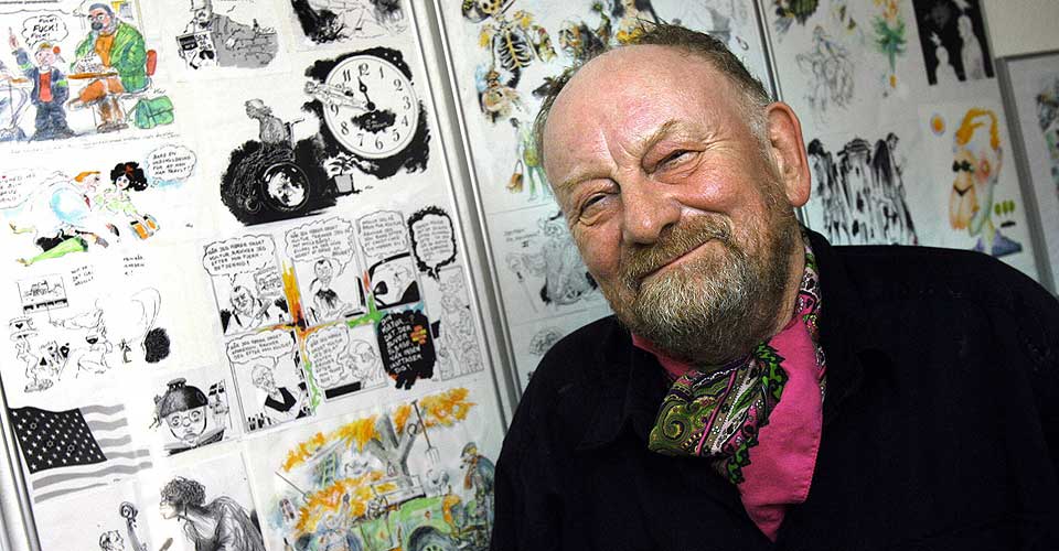OMSTRIDT TEGNER: Muhammed-karikaturtegner Kurt Westergaard har illustrert en ny bok, og forfatteren regner med reaksjoner.