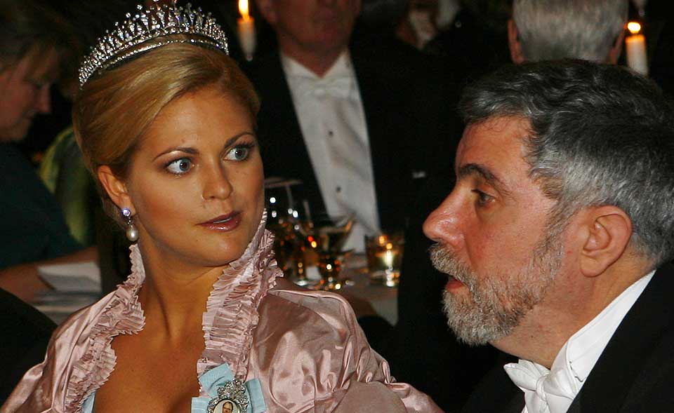 OPS OPS: Prinsesse Madeleine og vinneren av Nobels �konomipris Paul Krugman var blant de 1314 som spiste utrydningstruet fisk i g�r.