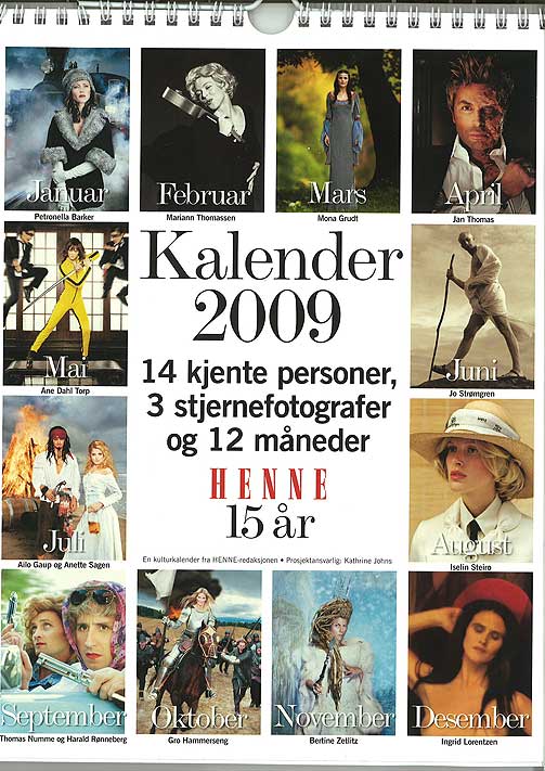 ANE DAHL TORP, BERTINE ZETLITZ OG JO STR�MGREN ER BLANT DE ANDRE �KALENDERPIKENE�: - Ane Dahl Torp svingte med det ekte samuraisverdet og holdt nesten p� � kappe av beina p� kampsportfyrene i bakgrunnen. Bertine Zetlitz besvimte to ganger under opptaket, og Jo Str�mgren skallet seg frivillig, forteller Ellen Arnestad. De tolv kalenderbildene er tatt av Knut Bry, Johs. B�e og Mona Nord�y.
