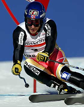 I FORM: Kjetil Andr� Aamodt viste p� onsdagens utfortrening at han er i god form. I dag jakter han topplasering i Wengen.