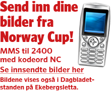 Send inn dine bilder fra Norway Cup! MMS med kodeord nc til 2400.