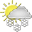 Enkelte sn�byger, perioder med sol